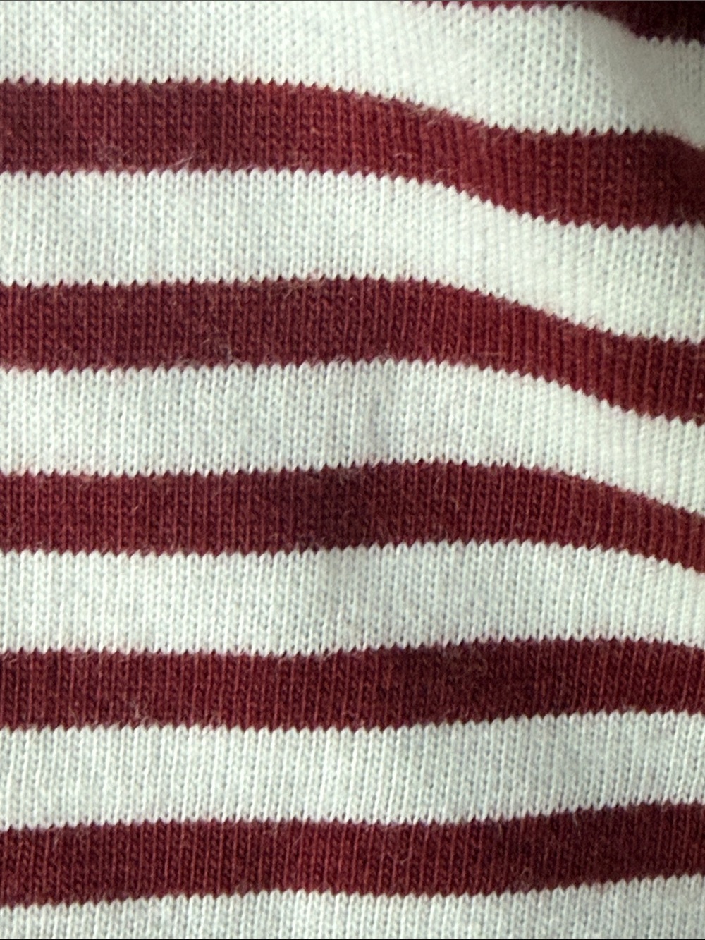 Hollister Women's Burgundy & White Striped Lace-Up Long Sleeve Top - Picture 5 of 8
